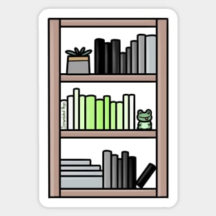 Subtle Agender Pride Bookcase Sticker